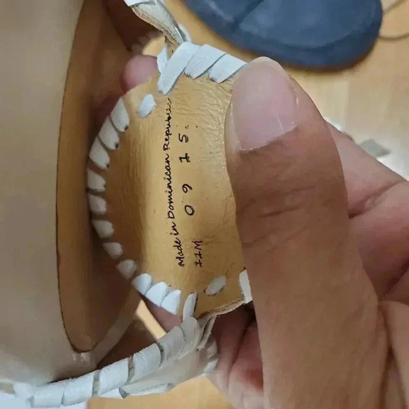 Jack Rogers | Bone Clare Rope Wedge Leather Sandal Size 11M - Picture 4 of 9